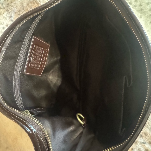 Coach Signature Khaki Brown Canvas Small Shoulder Bag - Picture 8 of 12